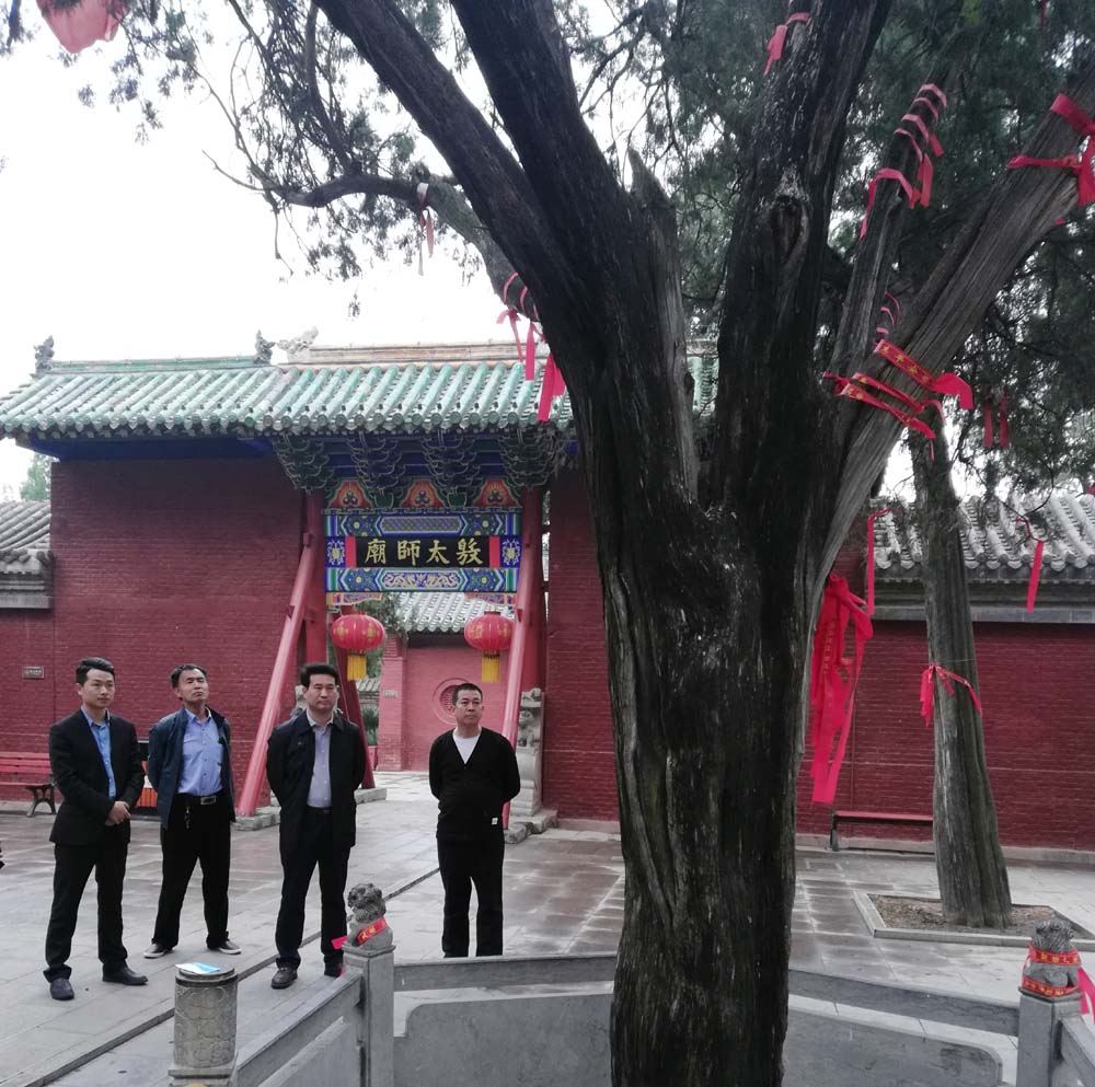 北京寫作學(xué)會文化藝術(shù)促進(jìn)會執(zhí)行主席林臏一行到比干廟調(diào)研