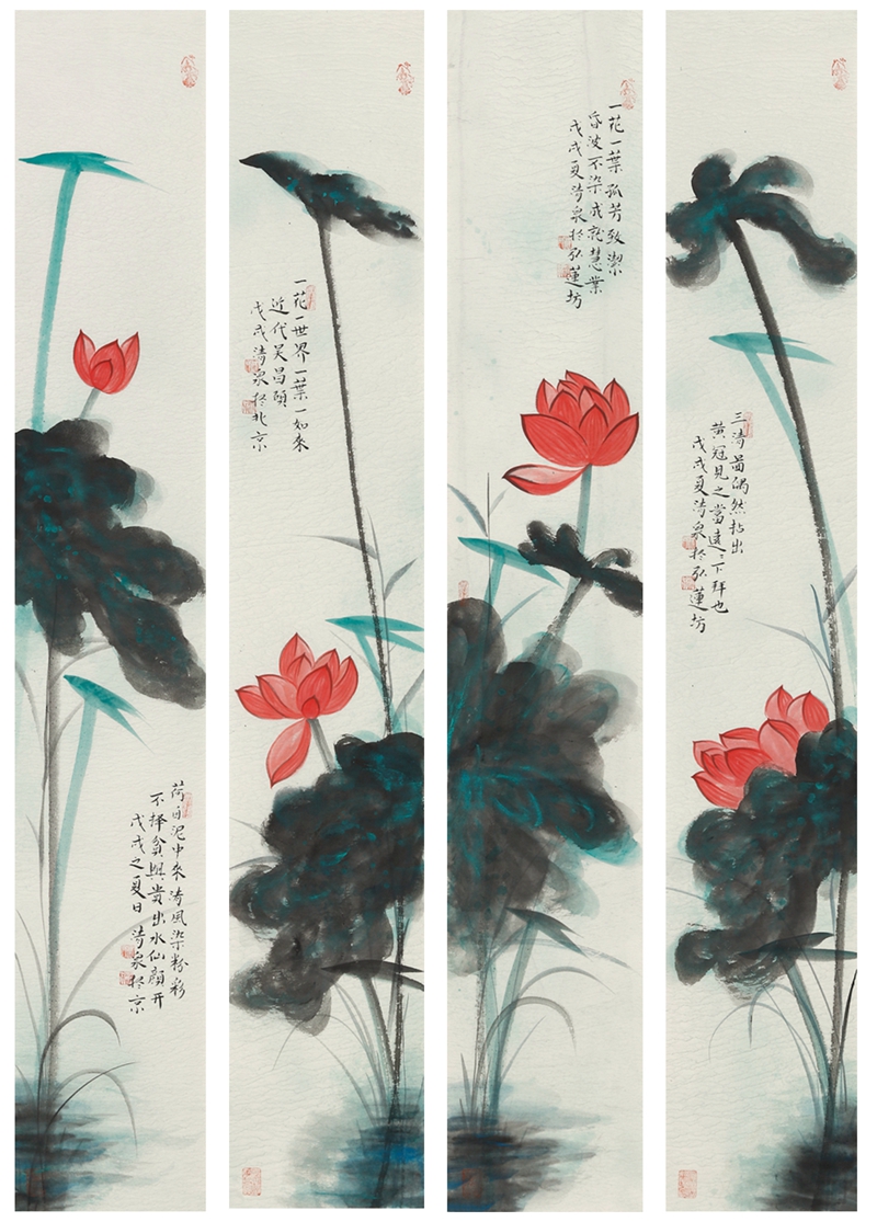 點擊打開原圖 畫家林清泉與他的禪意荷花